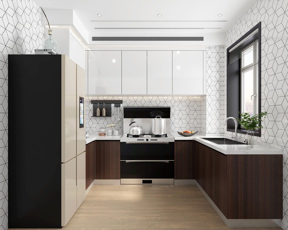 Modern Design Waterproof Kitchen Cabinet Made of Solid Wood for Custom Home Furniture
