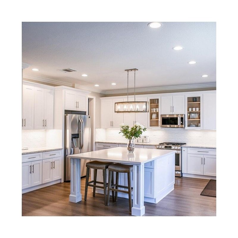 CAD/3D Freely Modern Kitchen Cabinets Design Customized Size Waterproof Shaker Style Kitchen Wall Cabinet