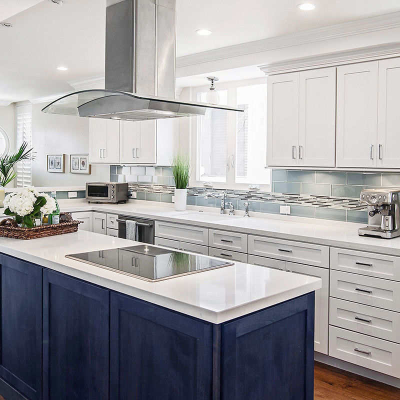 CAD/3D Freely Modern Kitchen Cabinets Design Customized Size Waterproof Shaker Style Kitchen Wall Cabinet