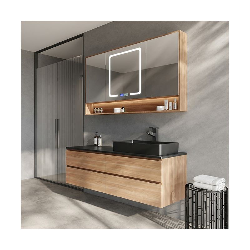 Rectangle Customized Size Apartment Modern Style Bathroom Vanity Set Customized Order