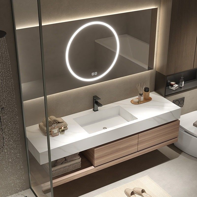 Rectangle Customized Size Apartment Modern Style Bathroom Vanity Set Customized Order