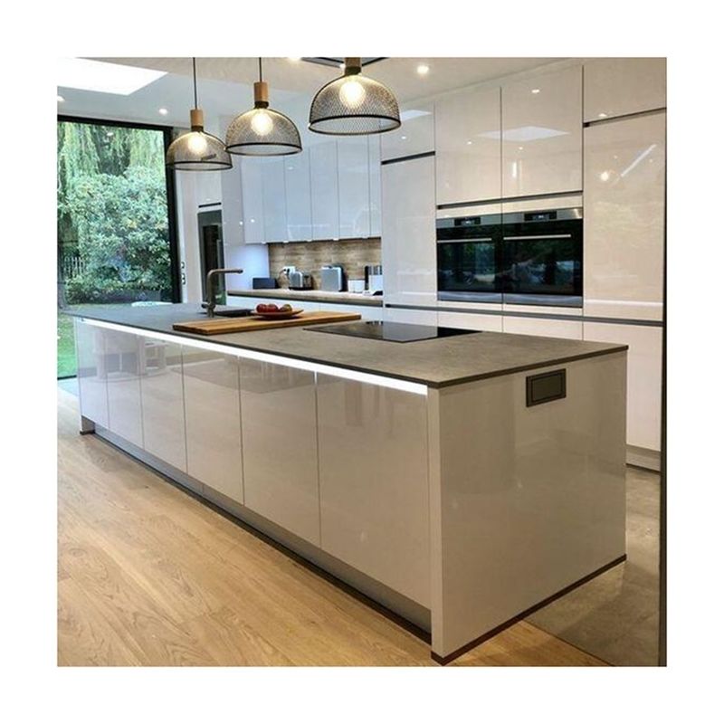 Waterproof Fireproof Advantage YALIG Straight Line Silver 2 Pac Kitchen Project with Small Island