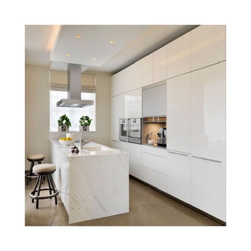 Customized Veneer Color Solid Wood Complete Kitchen Cabinet Sets for Modern Kitchen
