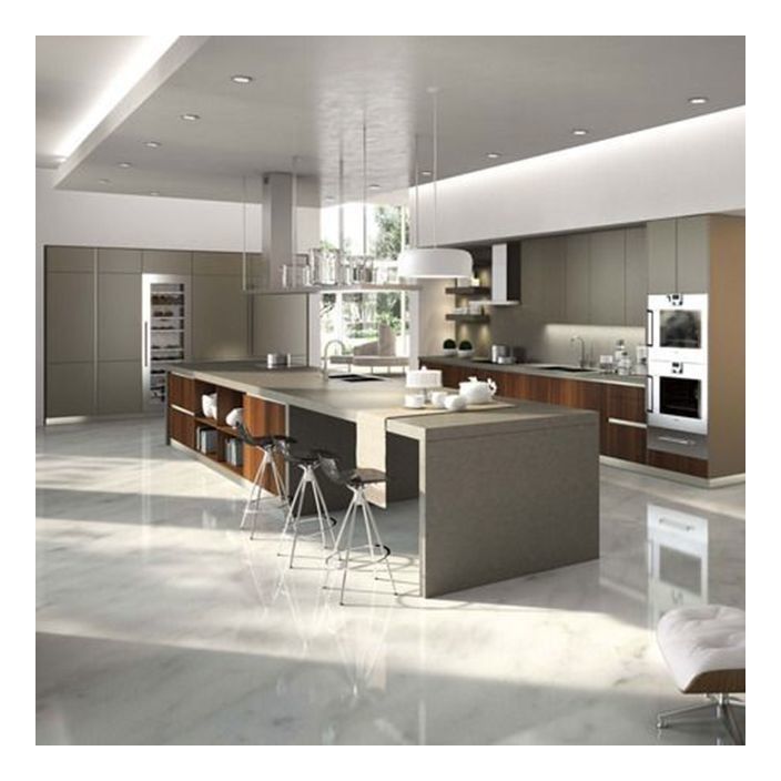Modern Minimalist Plank Solid Wood Cabinets with Customized Color and Glass Fronts