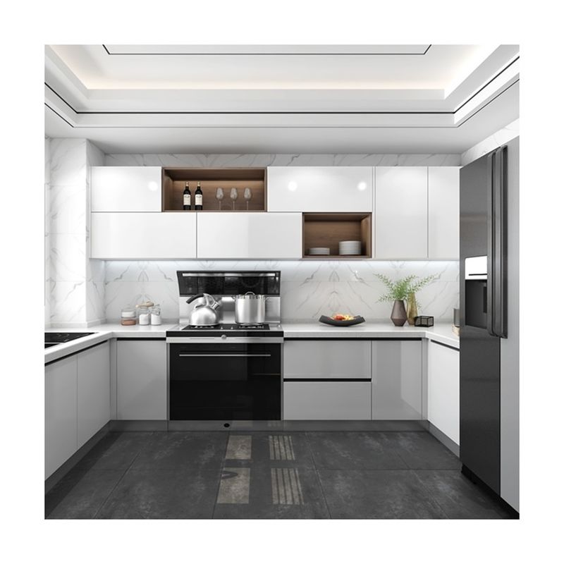 Complete Pullout Drawer Pantry White Kitchen Cabinet Made of MDF for Kitchen Furniture