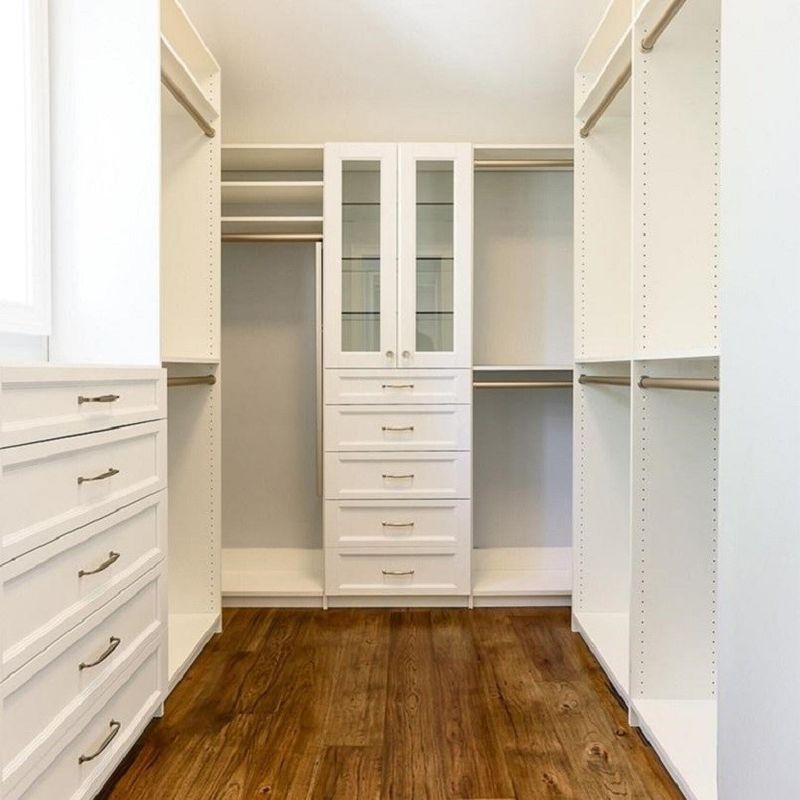 Contemporary Design Style Walk in Closet Storage Wardrobe with Customized Size and Wood