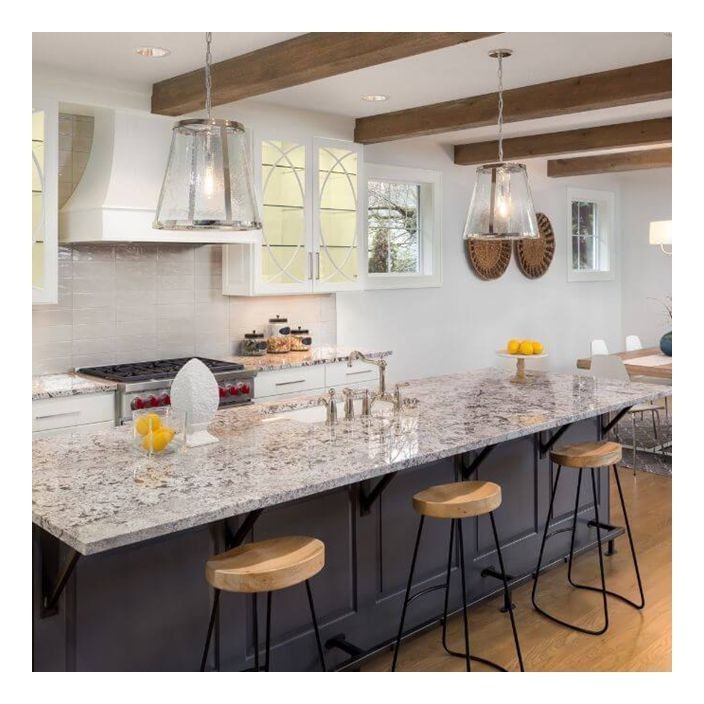 Modern Style Shaker Solid Wood Cabinets with White Lacquer Finish and Glass Top Design