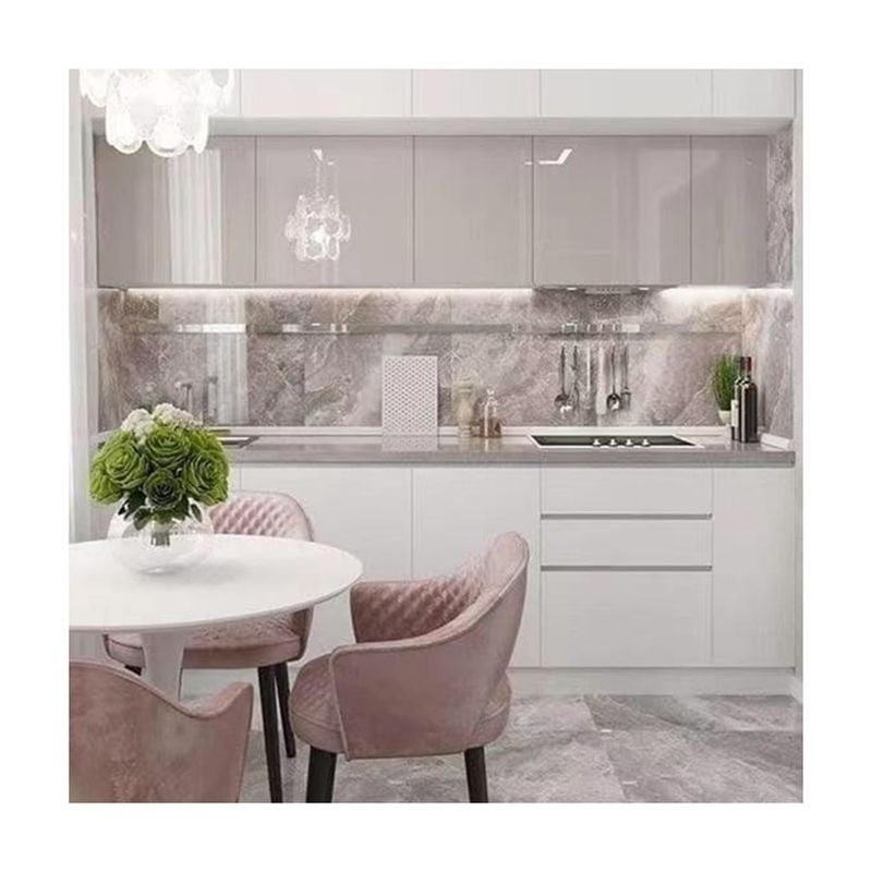 Flat Edge Countertop Edging YALIG Malaysia Pvc Modern Kitchen Cabinet for Dish Durable