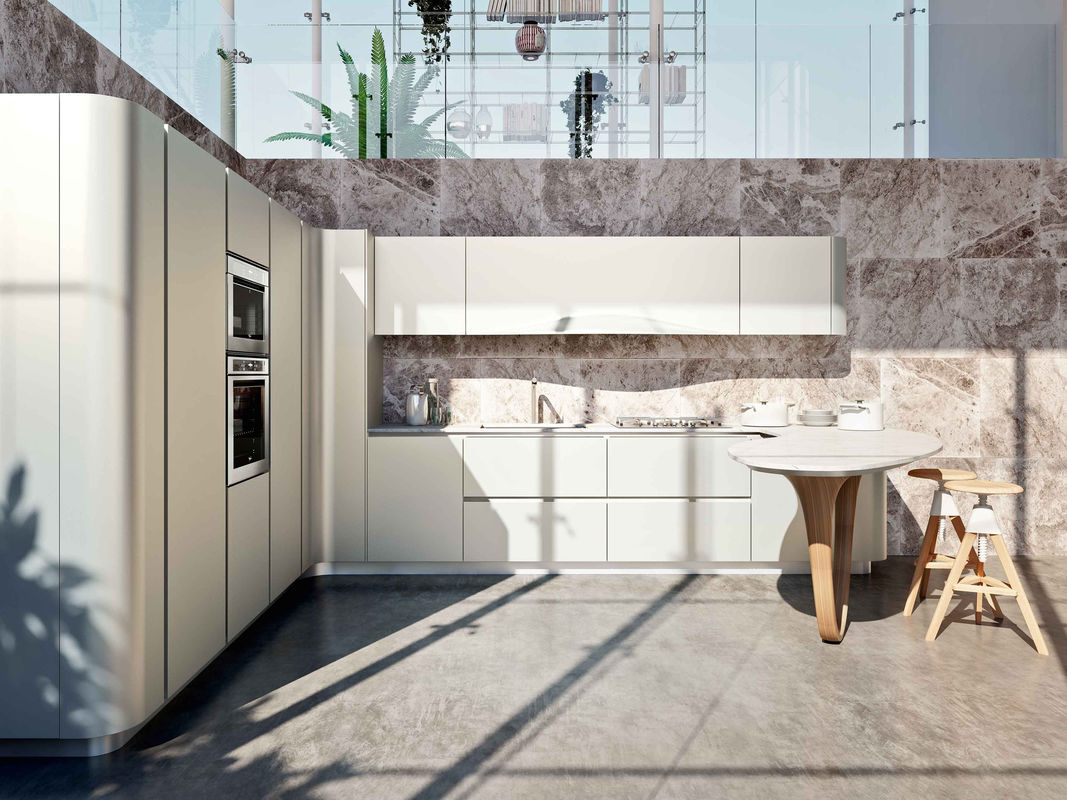 Blue Bar High Gloss Acrylic 3D Fiber Kitchen Cabinets Highly ODM/OEM for Modern Style