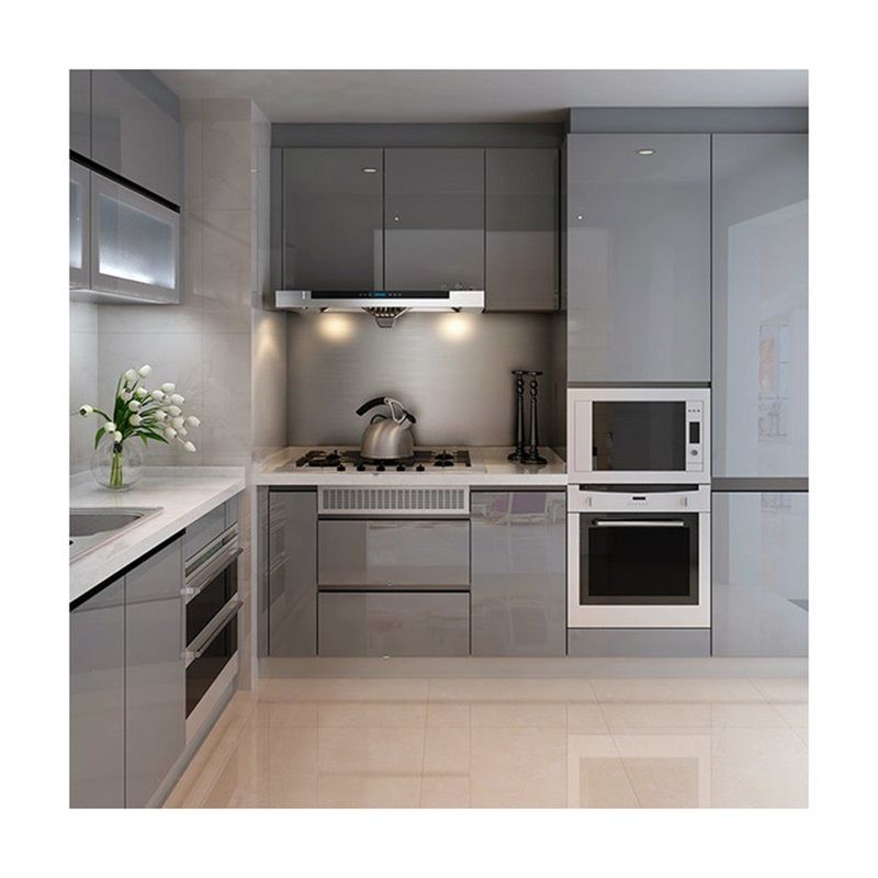 Customized Veneer Color Acrylic Board Roller Shutter Kitchen Cabinet for Light Box Kitchen