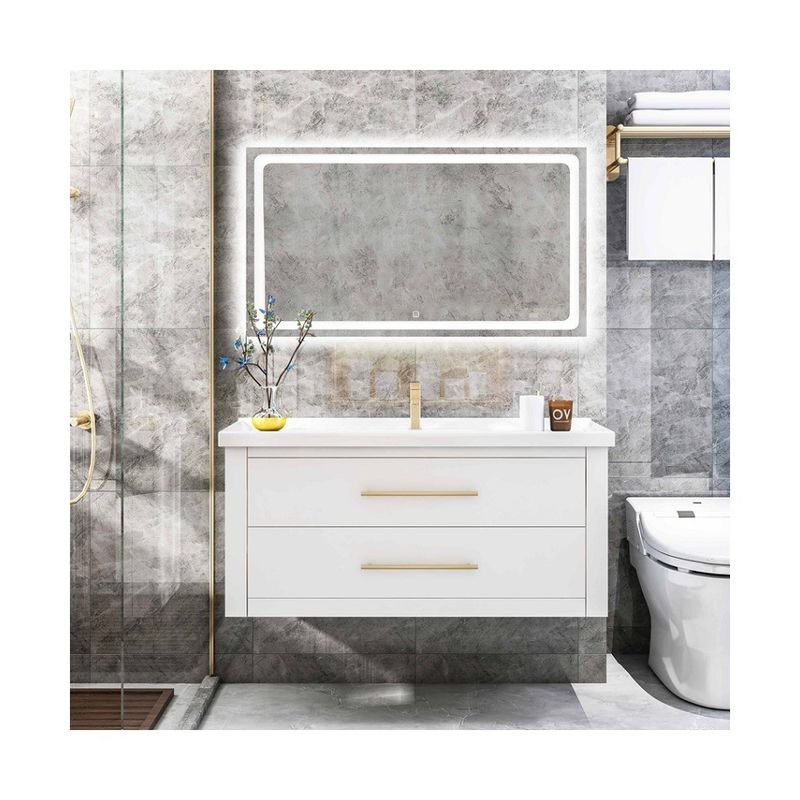 High End Modern Design Bathroom Vanity Set with Wall Mounting and PVC/Lacquer Finish