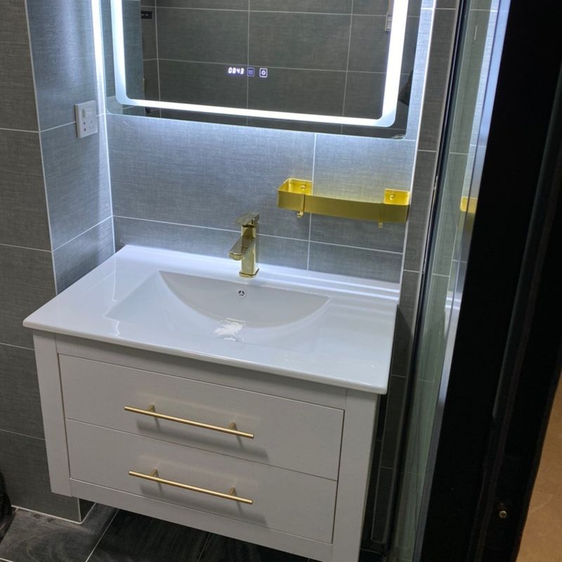 High End Modern Design Bathroom Vanity Set with Wall Mounting and PVC/Lacquer Finish