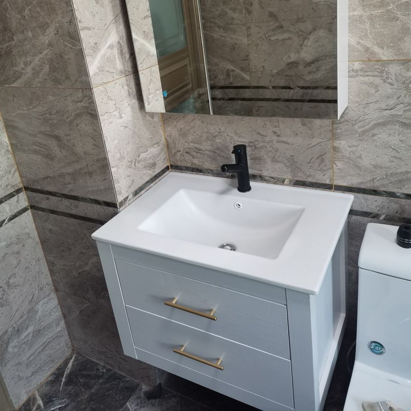 High End Modern Design Bathroom Vanity Set with Wall Mounting and PVC/Lacquer Finish