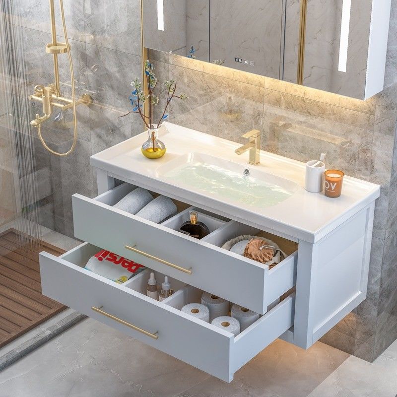 High End Modern Design Bathroom Vanity Set with Wall Mounting and PVC/Lacquer Finish