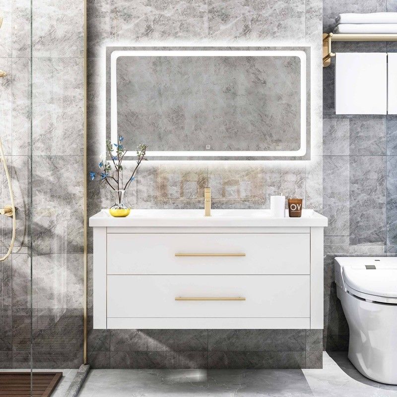 High End Modern Design Bathroom Vanity Set with Wall Mounting and PVC/Lacquer Finish