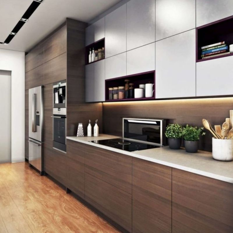 YALIG Wooden Kitchen Cabinet Sets with Waterproof Fireproof Advantage and Blum Hardware