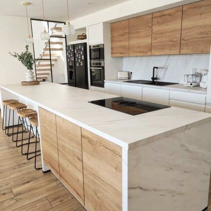 YALIG Wooden Kitchen Cabinet Sets with Waterproof Fireproof Advantage and Blum Hardware