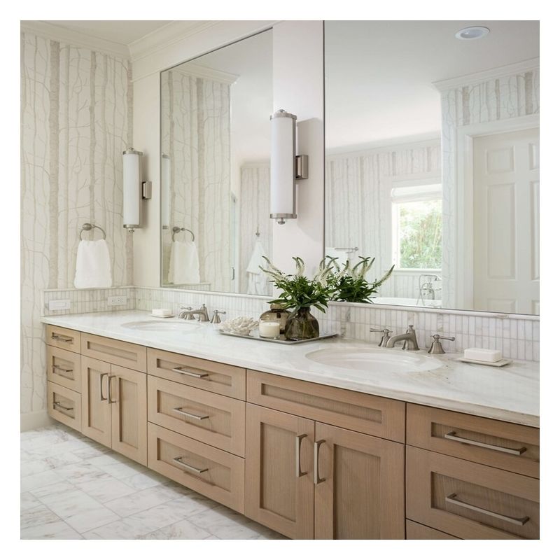 end Shaker Design White Lacquer Bathroom Vanity Included Basin for Modern Style Apartment