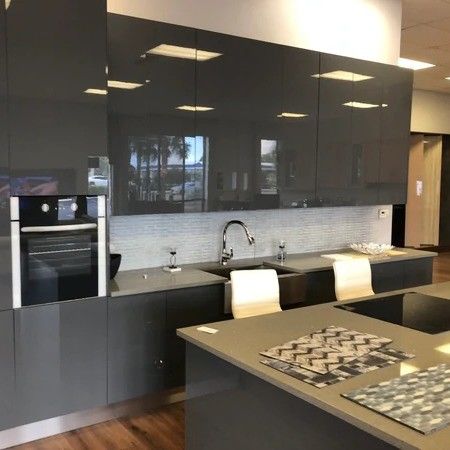 Glass Used Hanging Black Pvc Stand Alone Kitchen Cabinet with Customized Veneer Color