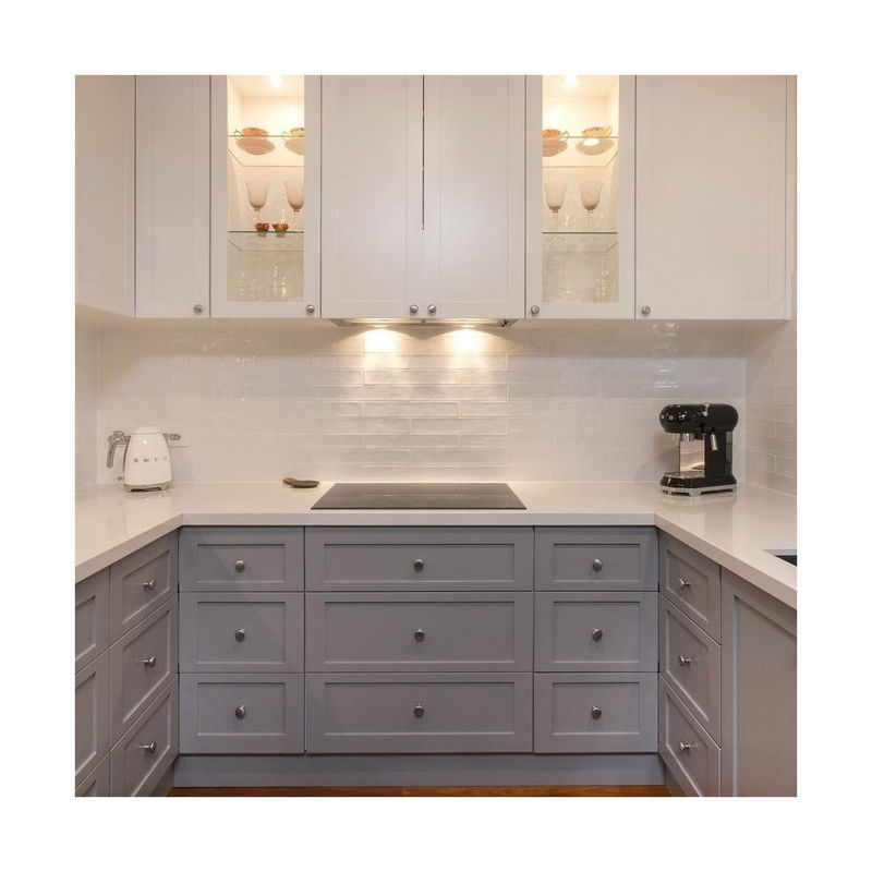 Modern Easy Clean Shaker Kitchen Cabinet Made of Plywood Carcase and MDF Door Material