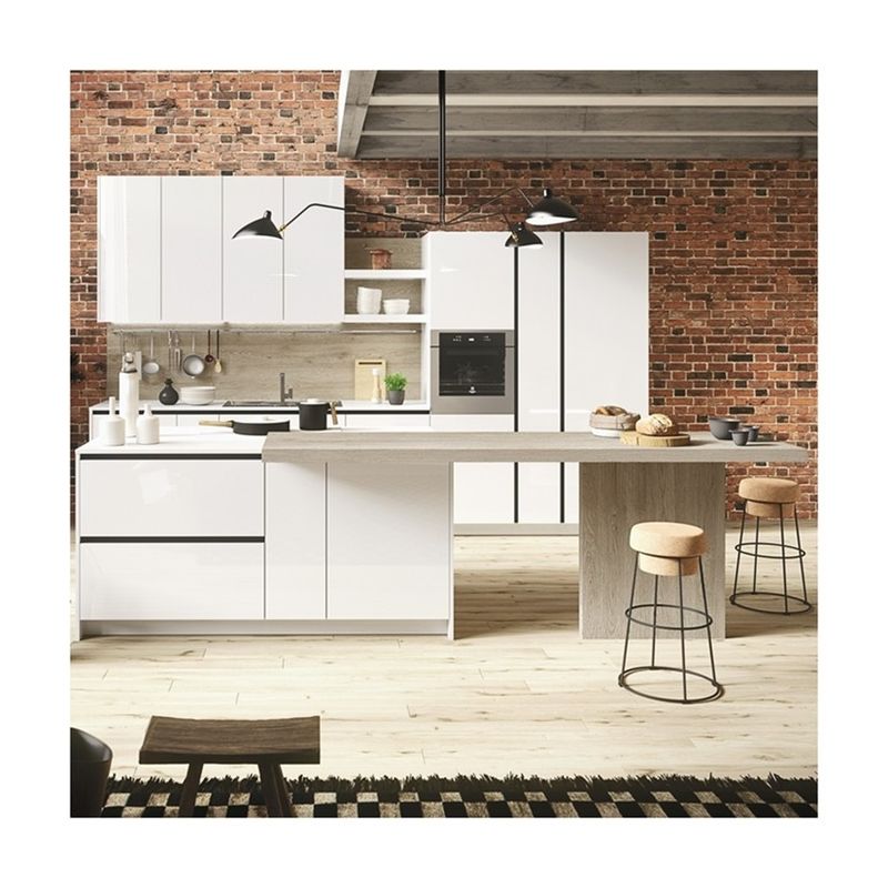 YALIG Modern High Gloss Lacquer Kitchen Cabinet Customized for Kitchen Rack Shelf Storage