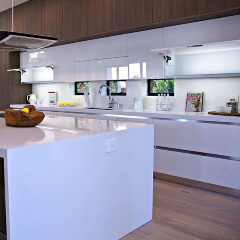 YALIG Modern High Gloss Lacquer Kitchen Cabinet Customized for Kitchen Rack Shelf Storage