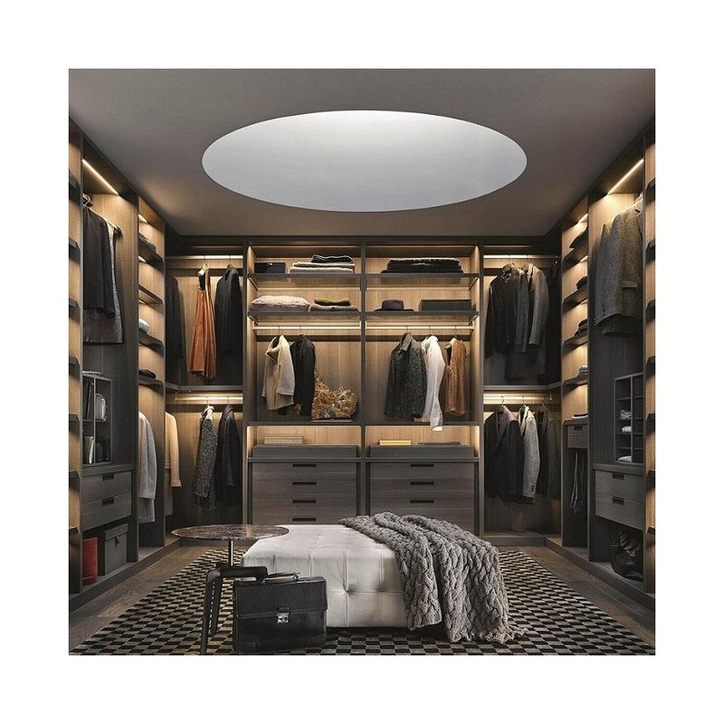 Modern Design Bedroom Wooden Wardrobes in the Wall Customized Size Waterproof Folded NO