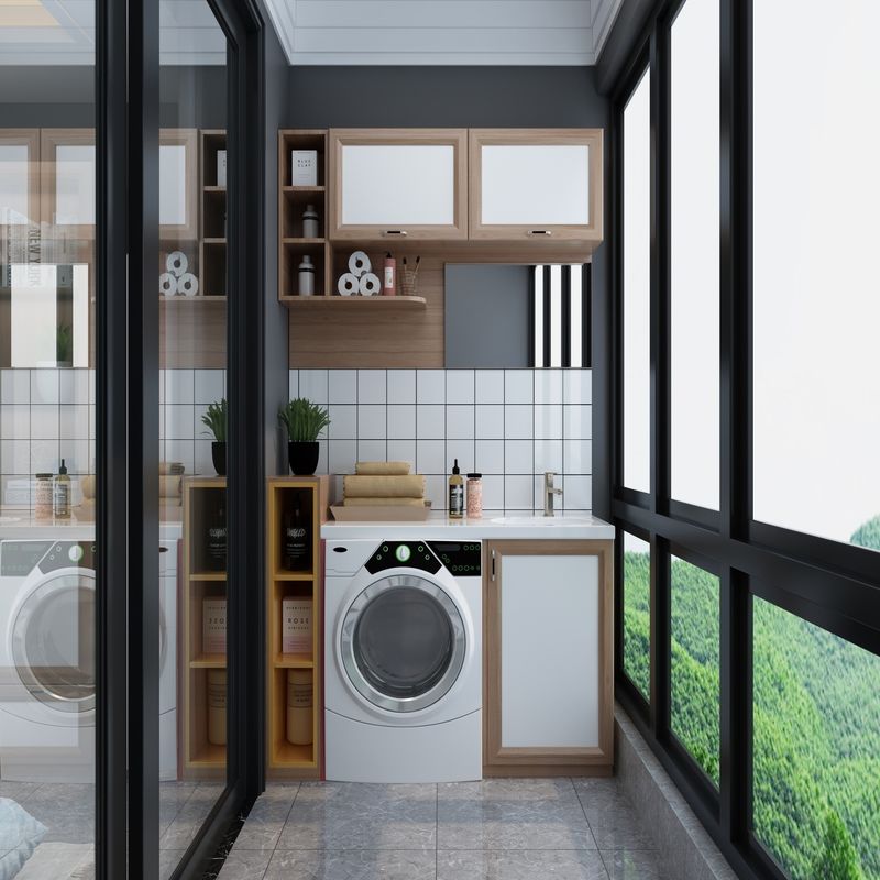 Modern Style High End Stainless Steel Laundry Room Cabinet with Plywood Door Material