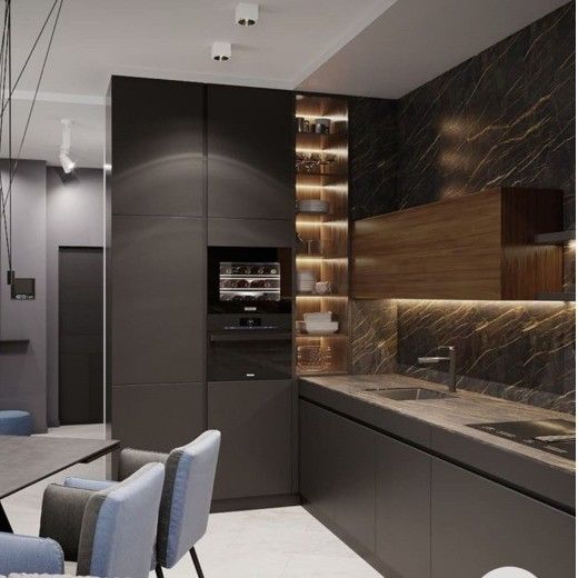 High Gloss Solid Wood Kitchen Cabinet with HDF Door Material and Melamine Board Carcase