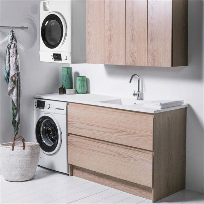 Simple Modern YALIG 1200 Large Wood Laundry Sorting Cabinet for Washing Machine in MDF