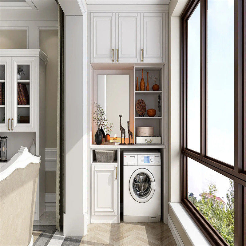 Simple Modern YALIG 1200 Large Wood Laundry Sorting Cabinet for Washing Machine in MDF