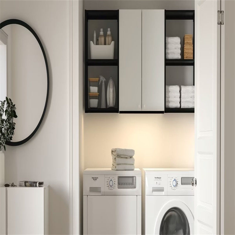 Simple Modern YALIG 1200 Large Wood Laundry Sorting Cabinet for Washing Machine in MDF