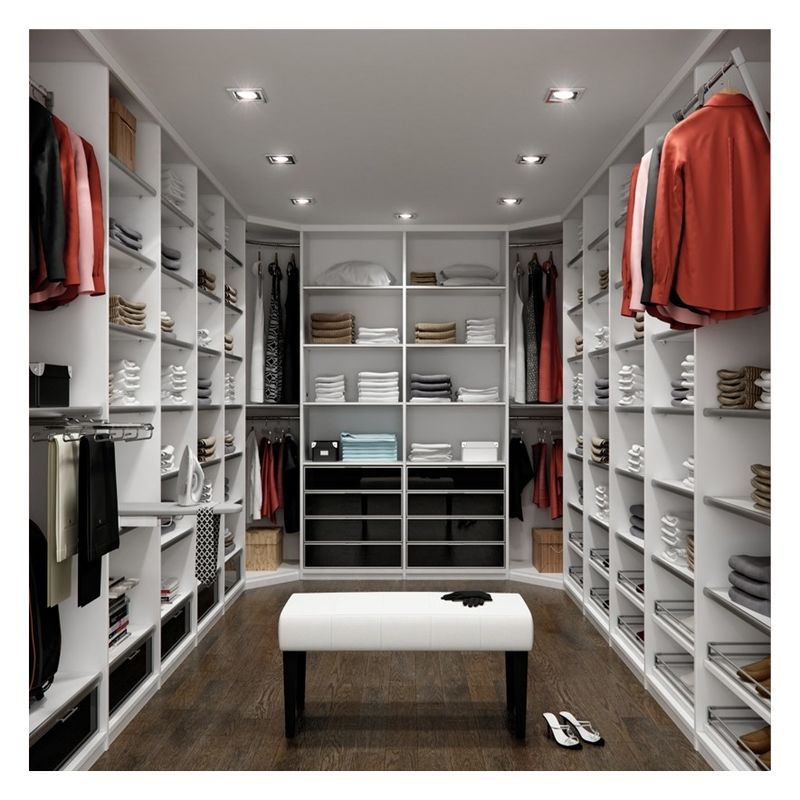 Black Wood Closet Bedroom Smart Wardrobe Cabinet Italy Style for Your Elegant Bedroom
