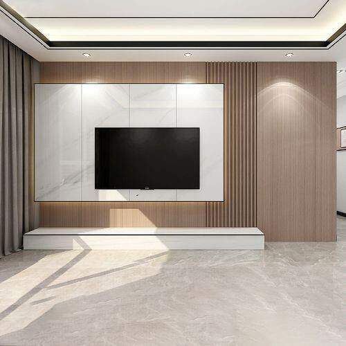 Customize Size TV Stand Modern Design Wall Unit for Luxury Home Furniture in Apartment