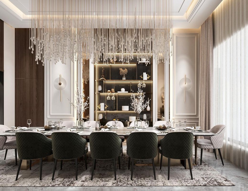 18mm Particle Board Glass Dining Room Cabinet with Modern Design and PANEL Wood Style