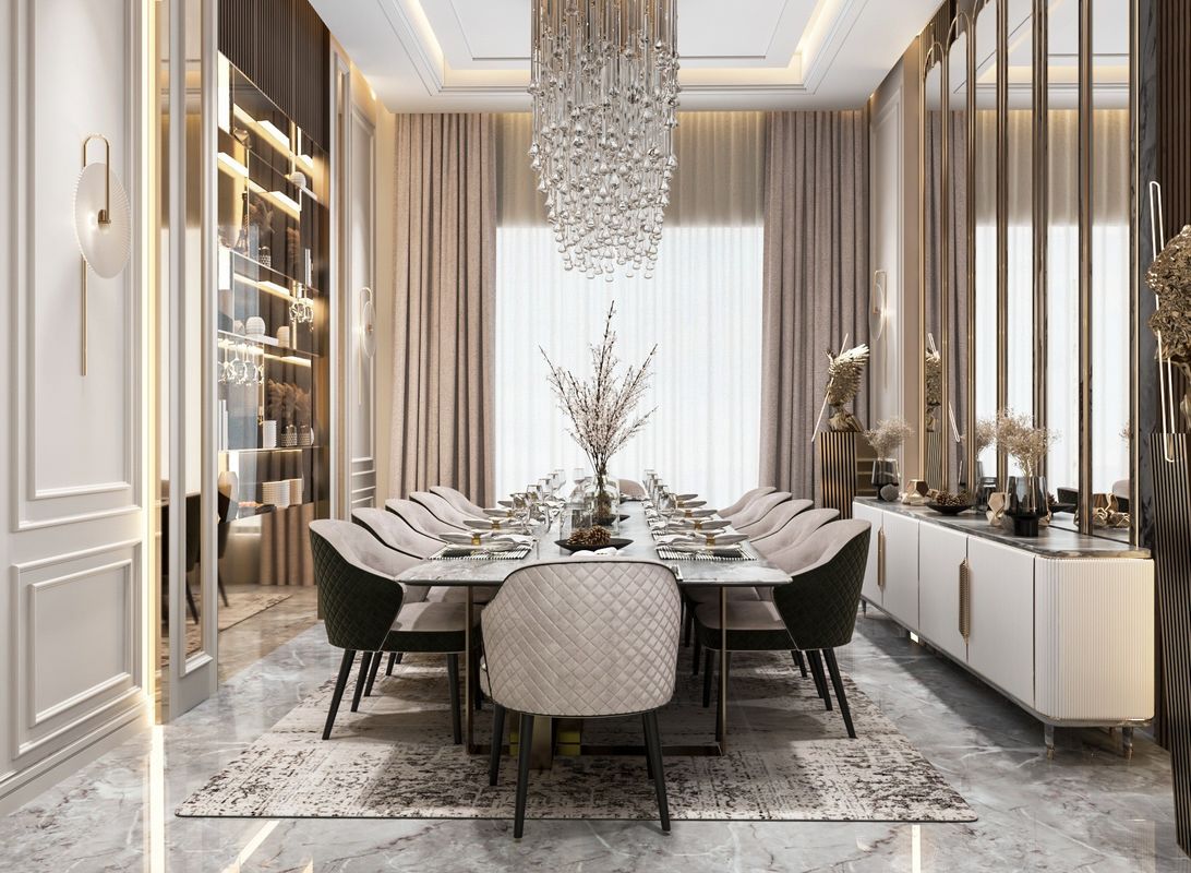 18mm Particle Board Glass Dining Room Cabinet with Modern Design and PANEL Wood Style