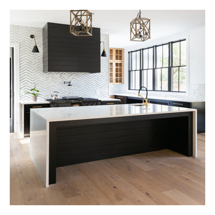 Customized Ral Color Chart Black Lacquer Finish Modern Solid Wood Cabinets for Apartments