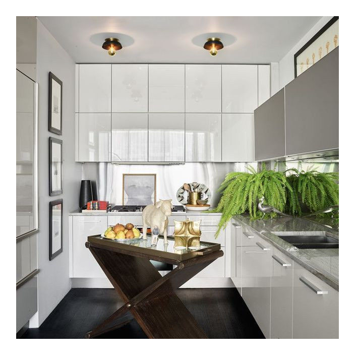 White Glossy Solid Wood Cabinets Cabinet Type Modular Kitchen Cabinets CAD/3D Freely