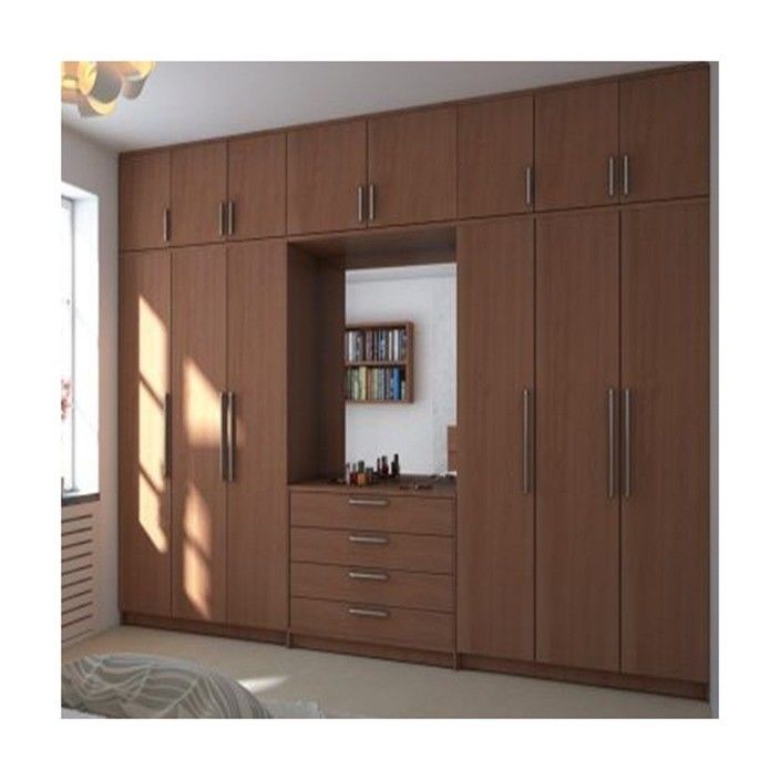 Solid Color Matte Lacquered Bedroom Plywood Wardrobe for Apartment Home Furniture