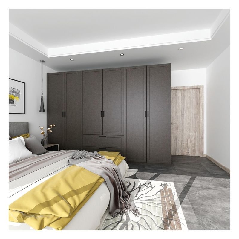 Solid Color Matte Lacquered Bedroom Plywood Wardrobe for Apartment Home Furniture
