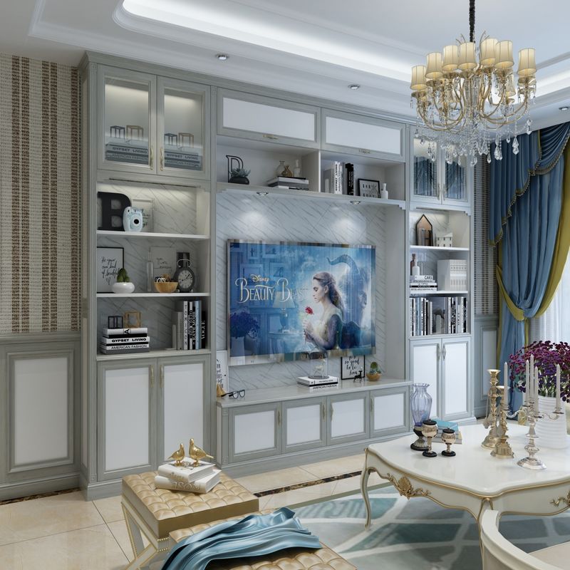 Custom Modern Design TV Rack for High End Wooden TV Wall Cabinet in Living Apartment
