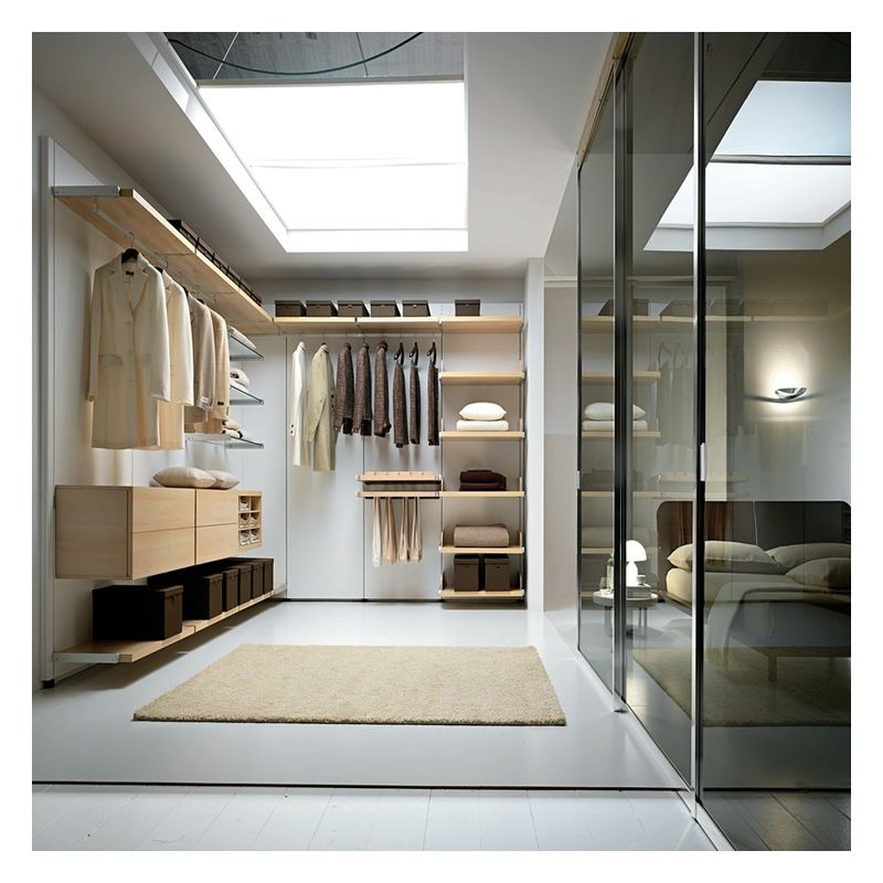 Customized Walk-in Wardrobe Minimalist Wooden Storage Solution for Bedroom Furniture