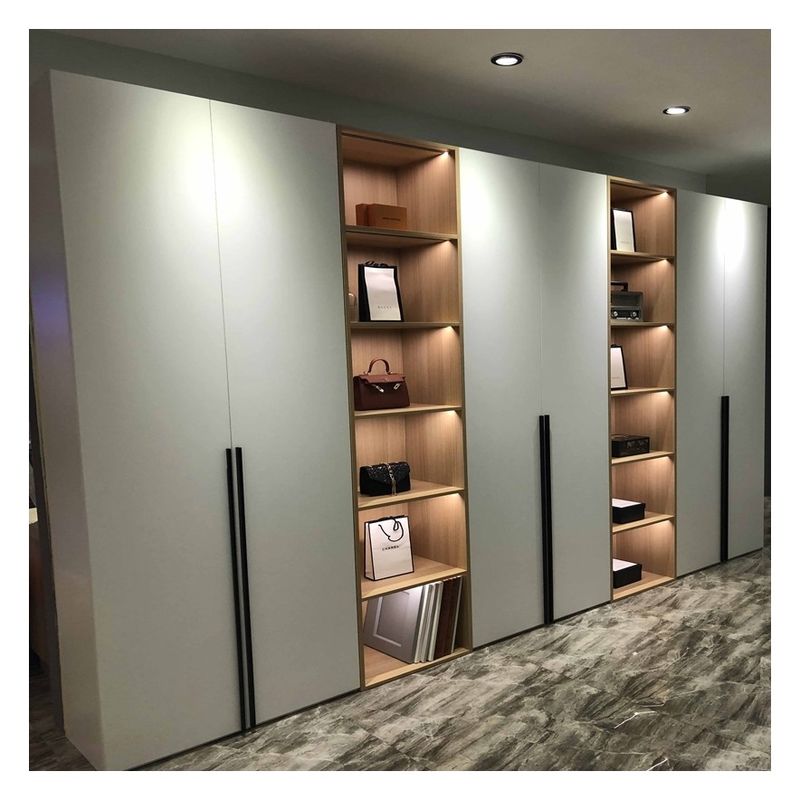 Customized Walk-in Wardrobe Minimalist Wooden Storage Solution for Bedroom Furniture
