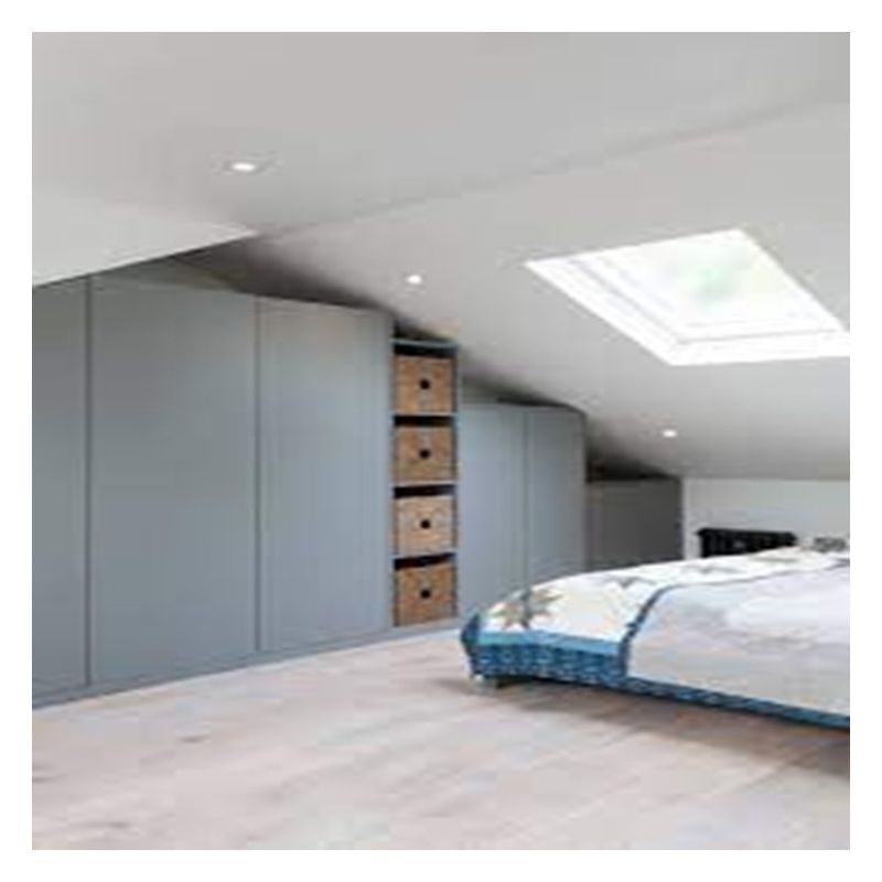 Wooden Stylish Minimalist Dark Lacquer Matte Modern Bedroom Wardrobe With Pull Out Doors
