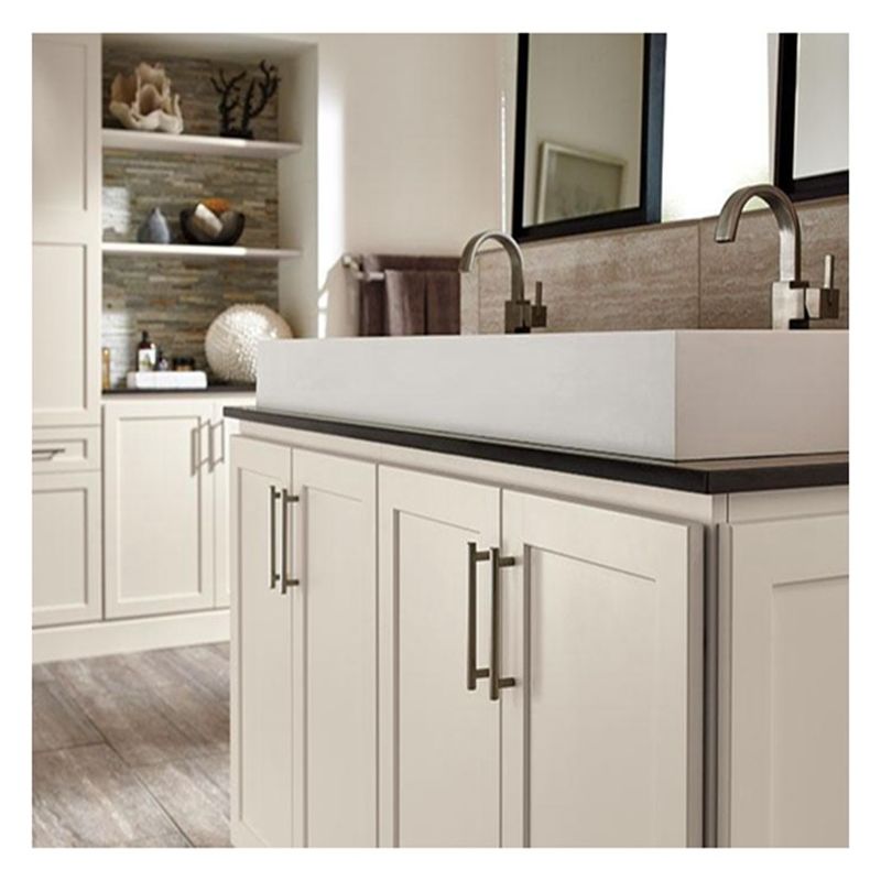 Shaker Style White Lacquer Super Waterproof Large Size Bathroom Cabinet Vanity Combo