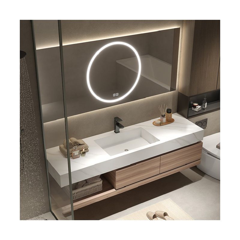 Modern Style Wall Hung Double Sink Cabinet Basin Bathroom Vanities for Customized Made