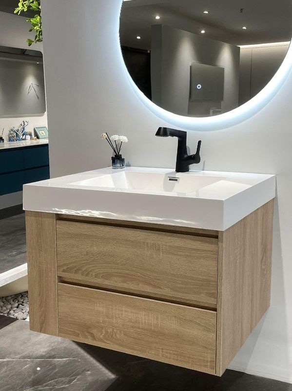 Hotel Bathroom Furniture Custom Size Waterproof Vanity Floor Mounted and Space-saving
