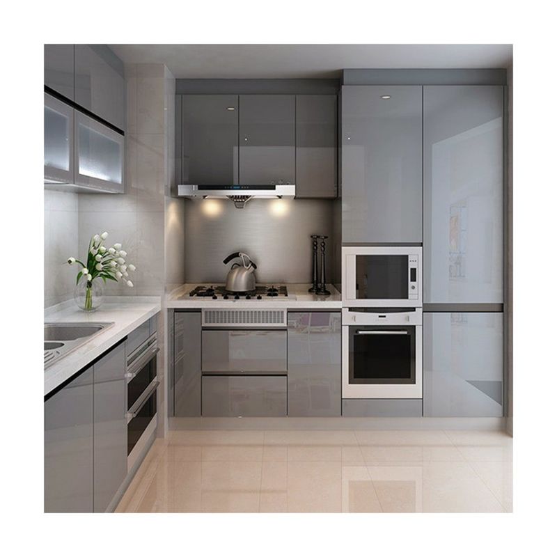 Home Modern Flat Pack Smart Kitchen Pantry Modular Kitchen Furniture Cabinets for Villa