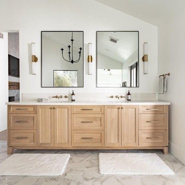 Modern Style Wall Hung Vanity with Mirror and Basin in Luxury Hotel Bathroom Cabinets