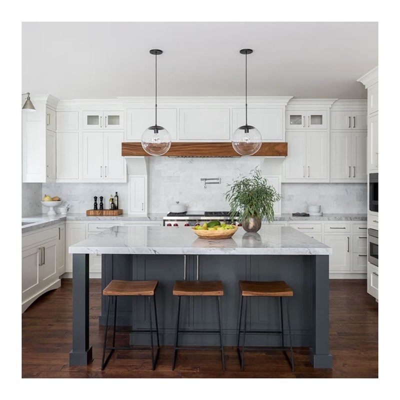Modern White Shaker Acrylic RTA Kitchen Pantry Cabinet with Magic Corner Design Style